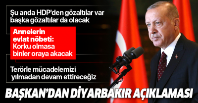 Başkan Erdoğan'dan Diyarbakır'daki alçak saldırıyla ilgili önemli açıklamalar..