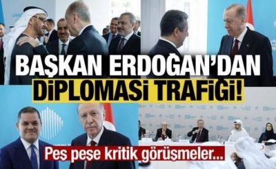 Başkan Erdoğan'dan Dubai'de yoğun diplomasi trafiği!