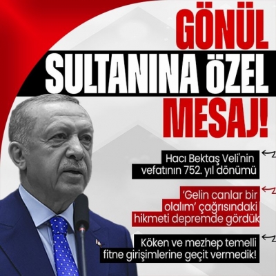 Başkan Erdoğan'dan Hacı Bektaş Veli'yi anma etkinliğine video mesaj: Gelin canlar bir olalım 