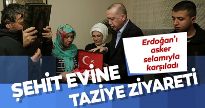 Başkan Erdoğan'dan İdlib şehidi Emre Baysal'ın ailesine taziye ziyareti
