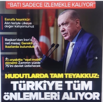 Başkan Erdoğan'dan İran'a 