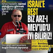 Başkan Erdoğan'dan İsrail'e rest: Arz-ı Mev'ud hezeyanı