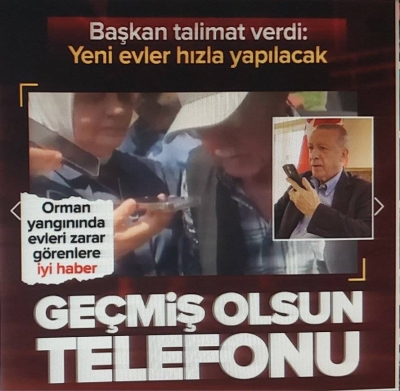 Başkan Erdoğan'dan İzmir'deki orman yangınında evleri zarar görenlere seslendi: Yeni evlerine bir an önce kavuşturacağız