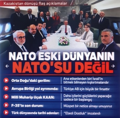 Başkan Erdoğan'dan Kazakistan dönüşü flaş açıklama: NATO eski dünyanın NATO'su değil