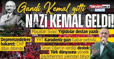 Başkan Erdoğan'dan Kemal Kılıçdaroğlu'nun ikiyüzlü siyasetine tepki: Gandi Kemal olarak başladı Nazi Kemal olarak bitirecek 