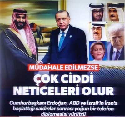 Başkan Erdoğan’dan Körfez hattında kritik diplomasi trafiği: Türkiye’den barış için diyalog çağrısı 
 Von der Leyen, Muhammed bin Selman, Al Sani, Es-Sabah, Trump, Al Nahyan