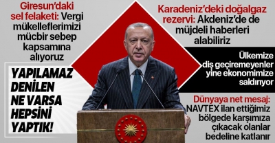 Başkan Erdoğan'dan kritik kabine toplantısı ardından önemli açıklamalar..