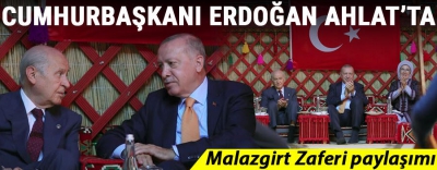 Başkan Erdoğan'dan Malazgirt Zaferi kutlamaları öncesi Ahlat Selçuklu Meydan Mezarlığı'na ziyaret.