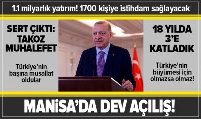 Başkan Erdoğan'dan Manisa Enerji ve Tabii Kaynaklar Projeleri Toplu Açılış Töreni'nde önemli açıklamalar