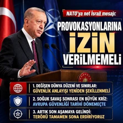 Başkan Erdoğan'dan NATO'ya İsrail uyarısı: Provokasyonlarına izin verilmemeli