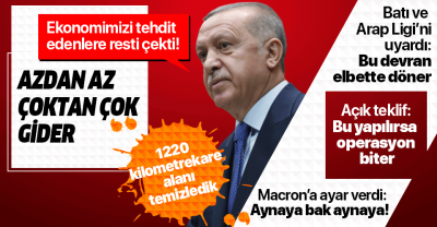 Başkan Erdoğan'dan son dakika harekat açıklaması: Operasyonumuz Münbiç’ten Irak sınırına kadar sürecek