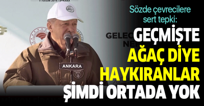 Başkan Erdoğan'dan sözde çevrecilere sert tepki