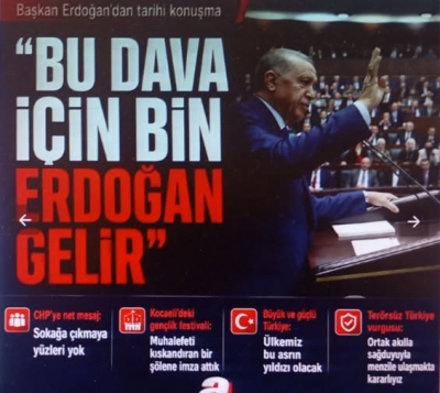 Başkan Erdoğan'dan tarihi mesaj: Bu dava için bin Erdoğan gelir