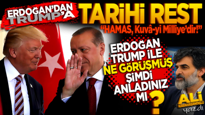 Başkan Erdoğan’dan Trump’a tarihi rest: ‘HAMAS, Kuvâ-yi Milliye’dir!’ Erdoğan, Trump ile ne görüşmüş, anladınız mı şimdi?