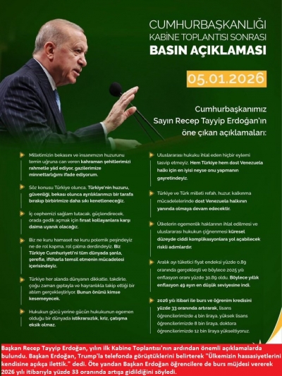 Başkan Erdoğan'dan Venezuela'ya destek: Trump'a hassasiyetlerimizi ilettik.