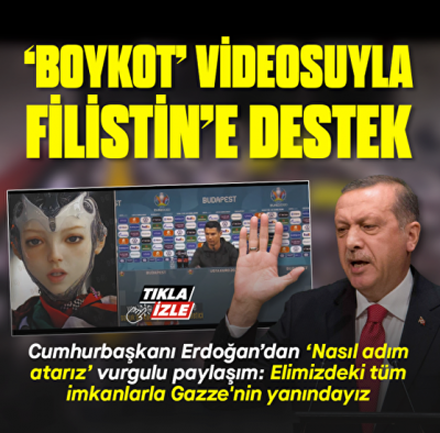 Başkan Erdoğan'dan boykot şarkısı paylaşımı: Tüm imkanlarla Gazze’nin yanındayız