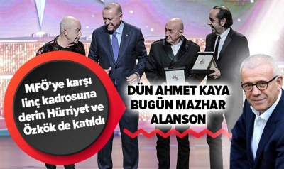 Başkan Erdoğan'ın elinden ödül alan Mazhar Alanson'un sözlerini Ertuğrul Özkök de hazmedemedi.