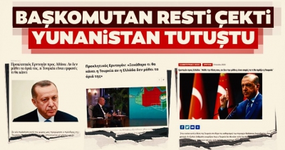 Başkan Erdoğan'ın resti Yunan basınında! İyice tutuştular.