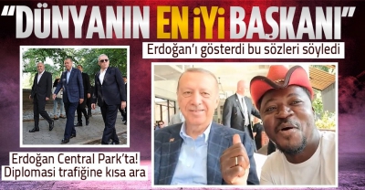 Başkan Recep Tayyip Erdoğan Central Park’ta yürüyüş yaptı! Başkan Erdoğan'a New York'ta yoğun ilgi