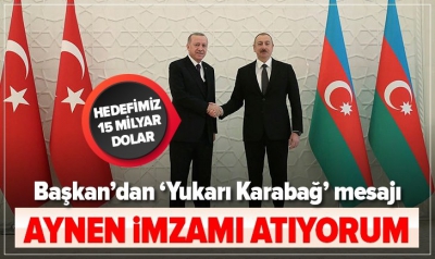 Başkan Recep Tayyip Erdoğan ve Azerbaycan Cumhurbaşkanı Aliyev ortak basın toplantısı düzenledi.