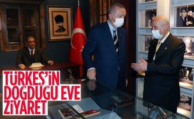 Başkan Recep Tayyip Erdoğan'dan Lefkoşa'da Alparslan Türkeş'in doğduğu müze eve ziyaret