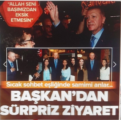 Başkan Recep Tayyip Erdoğan çorbacıda vatandaşlarla sohbet etti