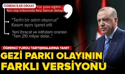 Başkan Recep Tayyip Erdoğan'dan Kabine Toplantısı sonrasında canlı yayında son dakika açıklamaları: Park ve bahçelerde yatanların öğrencilikle alakası yok.