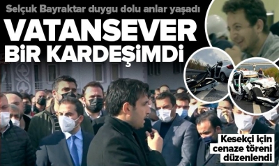 Baykar'ın uçak mühendisi Tarık Kesekçi defnedildi! Selçuk Bayraktar cenaze töreninde gözleri doldu