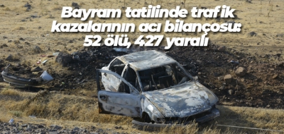 Bayram tatilinde trafik kazalarının acı bilançosu: 52 ölü, 427 yaralı!