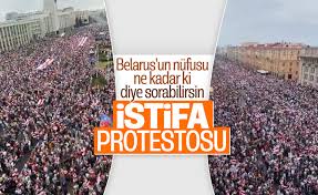 Belarus'ta Aleksandr Lukaşenko karşıtları yine miting yaptı..