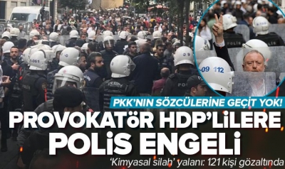 Beyoğlu'nda HDP'lilerden PKK/KCK'lılar için yürüyüş! 121 gözaltı