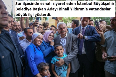 Binali Yıldırım, Diyarbakır'da esnafı ziyaret etti.