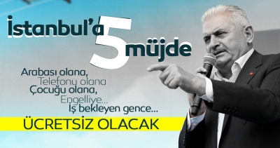 Binali Yıldırım müjdeleri peş peşe sıraladı! İSPARK'lar 1 saat ücretsiz olacak..
