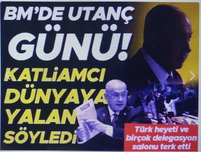 BM'de utanç günü! Katliamcı Netanyahu dünyaya yalan söyledi... Türk heyeti ve birçok delegasyon salonu terk etti