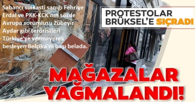 Brüksel'deki ırkçılık karşıtı gösterinin ardından lüks mağazalar yağmalandı.