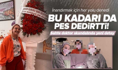 Bu kadarı da pes dedirtti! Sahte doktor Ayşe Özkiraz inandırmak için kendisine çiçek yollamış! 