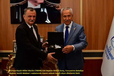 Bülent Arınç'tan Semih Balaban'a hayırlı olsun ziyareti