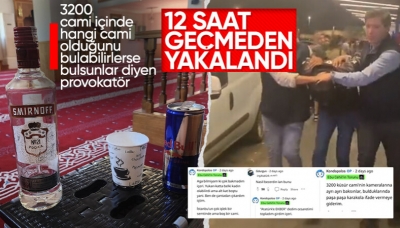 Camide içki içip görüntülerini paylaştı! Ahlaksız adamın sözleri çileden çıkardı! Bakan Yerlikaya: Şahıs yakalandı 