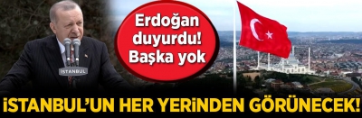 Çamlıca'da dev Türk Bayrağı göndere çekildi! Türkiye'nin en büyüğü, tam 111 metre....