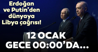 Çavuşoğlu: Erdoğan ve Putin Libya için ateşkes çağrısında bulundu..