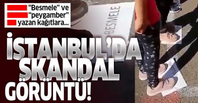 Çekmeköy'deki ilkokulda skandal görüntüler! Öğrencileri üzerinde 'besmele' ve 'peygamber' yazan kağıtlara bastırdılar..