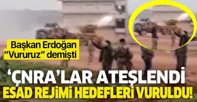 ÇNRA'lar ateşlendi! TSK Halep'te Esad rejimi hedeflerini vurdu.