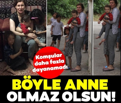 Çocuklarına şiddet uygulayan kadın gözaltına alındı!