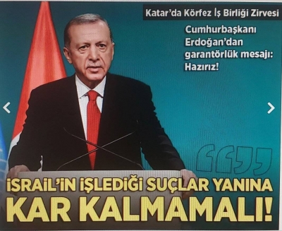 Cumhurbaşkanı Erdoğan Katar'da konuştu: Önceliğimiz kalıcı barışı sağlamak!