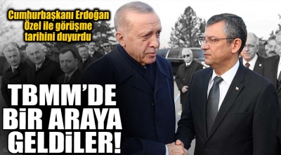 Cumhurbaşkanı Erdoğan, Özgür Özel'le görüştü! 