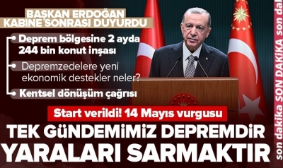 Cumhurbaşkanı Erdoğan'dan Kabine Toplantısı sonrası açıklama: Seçim 14 Mayıs'ta yapılacak