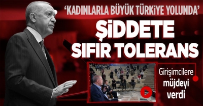 Cumhurbaşkanı Erdoğan'dan 'kadına şiddete sıfır tolerans' mesajı: Yıllardır topyekûn bir mücadele içindeyiz 
