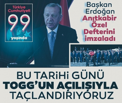 Cumhurbaşkanı Erdoğan ve devlet erkanından Anıtkabir'e ziyaret