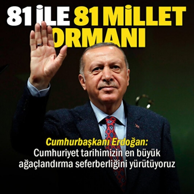 Cumhurbaşkanı Erdoğan Milli Ağaçlandırma Günü Fidan Dikim Töreni'nde konuştu: 81 ile 81 millet ormanı kuracağız