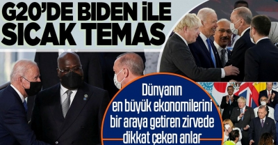 Cumhurbaşkanı Erdoğan, G-20 Zirvesi'nde dünya liderleriyle sohbet etti